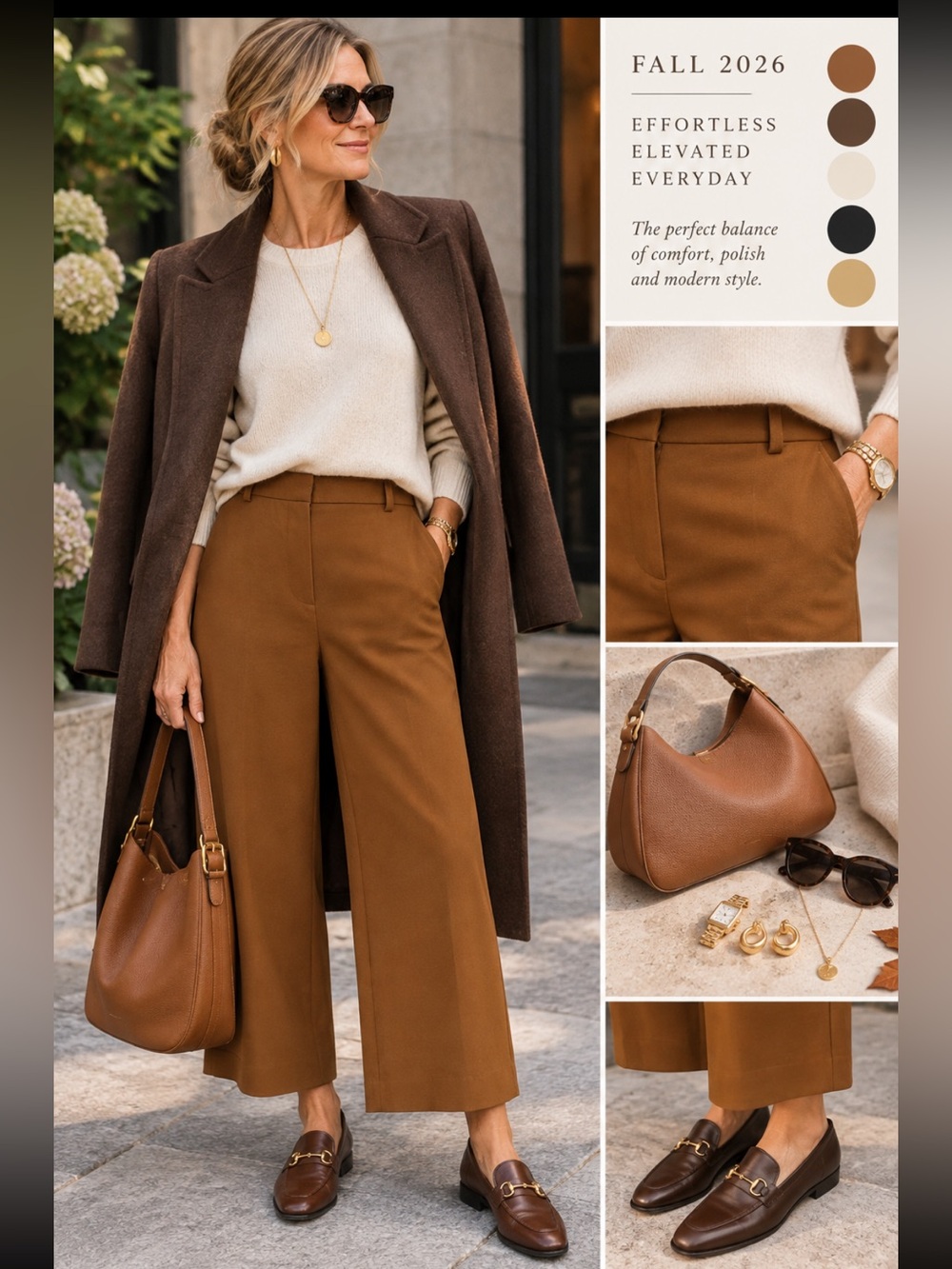 Massimo Dutti Wide-Leg Crop Pant